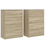 Aparadores 2 uds madera de ingeniería roble Sonoma 60x31x84 cm by , Sideboards - Ref: Foro24-3276583, Price: 173,97 €, Discou...