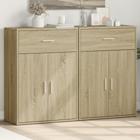 Aparadores 2 uds madera de ingeniería roble Sonoma 60x30x84 cm von , Sideboards - Ref: Foro24-3276597, Preis: 154,83 €, Rabat...