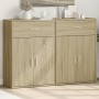 Aparadores 2 uds madera de ingeniería roble Sonoma 60x30x84 cm de , Aparadores - Ref: Foro24-3276597, Precio: 160,66 €