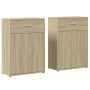 Aparadores 2 uds madera de ingeniería roble Sonoma 60x30x84 cm by , Sideboards - Ref: Foro24-3276597, Price: 154,83 €, Discou...