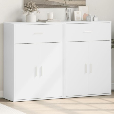 Aparadores 2 uds madera de ingeniería blanco 60x30x84 cm by , Sideboards - Ref: Foro24-3276595, Price: 168,72 €, Discount: %