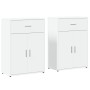 Aparadores 2 uds madera de ingeniería blanco 60x30x84 cm by , Sideboards - Ref: Foro24-3276595, Price: 168,72 €, Discount: %