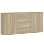 Aparadores 3 uds madera de ingeniería roble Sonoma 60x31x84 cm by , Sideboards - Ref: Foro24-3276576, Price: 227,38 €, Discou...