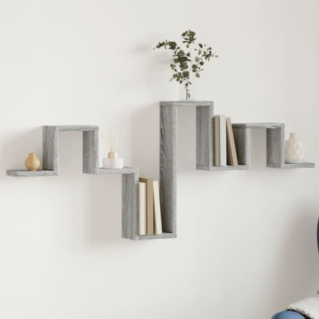 Estantería pared madera ingeniería gris Sonoma 104,5x10x43 cm by , Shelves and shelves - Ref: Foro24-840728, Price: 24,38 €, ...