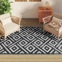 Alfombra de exterior ARAKIL blanco y negro 140x200 cm PP de , Protectores para exterior - Ref: Foro24-368576, Precio: 34,01 €...