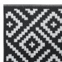 Alfombra de exterior ARAKIL blanco y negro 140x200 cm PP de , Protectores para exterior - Ref: Foro24-368576, Precio: 34,01 €...