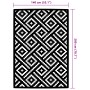 Alfombra de exterior ARAKIL blanco y negro 140x200 cm PP de , Protectores para exterior - Ref: Foro24-368576, Precio: 34,01 €...