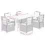 Set comedor jardín 7 pzas y cojines ratán sintético gris claro by , Garden sets - Ref: Foro24-3263039, Price: 813,25 €, Disco...