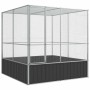 Pajarera de acero color plateado 211x207x212 cm von , Füße und Vogelkäfige - Ref: Foro24-172584, Preis: 385,81 €, Rabatt: %