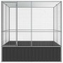 Pajarera de acero color plateado 211x207x212 cm von , Füße und Vogelkäfige - Ref: Foro24-172584, Preis: 385,81 €, Rabatt: %