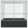 Pajarera de acero color plateado 211x207x212 cm von , Füße und Vogelkäfige - Ref: Foro24-172584, Preis: 385,81 €, Rabatt: %