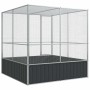 Pajarera de acero color plateado 211x207x212 cm von , Füße und Vogelkäfige - Ref: Foro24-172584, Preis: 385,81 €, Rabatt: %