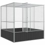 Pajarera de acero color plateado 211x207x212 cm von , Füße und Vogelkäfige - Ref: Foro24-172584, Preis: 385,81 €, Rabatt: %