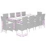 Set de comedor de jardín 11 pzas y cojines ratán sintético gris by , Garden sets - Ref: Foro24-3277551, Price: 1,00 €, Discou...