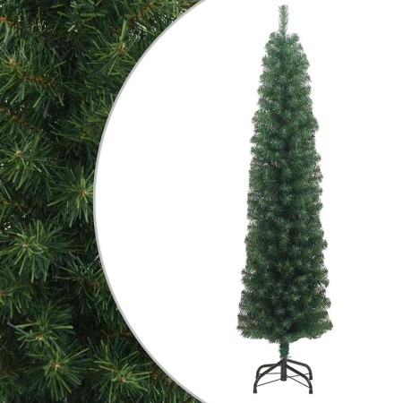 Árbol de Navidad artificial delgado y soporte PVC verde 180 cm by , Christmas trees - Ref: Foro24-320950, Price: 32,09 €, Dis...