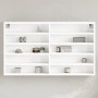 Vitrina de madera ingeniería blanca 100x15x58 cm by , Shelves and shelves - Ref: Foro24-847926, Price: 64,24 €, Discount: %