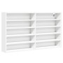 Vitrina de madera ingeniería blanca 100x15x58 cm by , Shelves and shelves - Ref: Foro24-847926, Price: 64,24 €, Discount: %