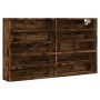 Vitrina de madera de ingeniería roble ahumado 100x15x58 cm by , Shelves and shelves - Ref: Foro24-847930, Price: 48,79 €, Dis...