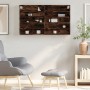 Vitrina de madera de ingeniería roble ahumado 100x15x58 cm by , Shelves and shelves - Ref: Foro24-847930, Price: 48,79 €, Dis...