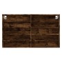 Vitrina de madera de ingeniería roble ahumado 100x15x58 cm