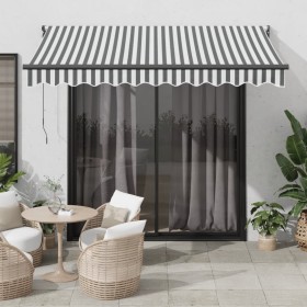 Toldo retráctil aluminio y tela gris antracita y blanco 3x2,5 m von , Markisen - Ref: Foro24-3216108, Preis: 200,98 €, Rabatt...