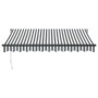 Toldo retráctil aluminio y tela gris antracita y blanco 3x2,5 m von , Markisen - Ref: Foro24-3216108, Preis: 200,98 €, Rabatt...