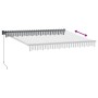 Toldo retráctil aluminio y tela gris antracita y blanco 3x2,5 m von , Markisen - Ref: Foro24-3216108, Preis: 200,98 €, Rabatt...