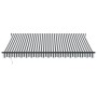 Toldo retráctil aluminio y tela gris antracita y blanco 4x3 m by , Awnings - Ref: Foro24-3216120, Price: 373,71 €, Discount: %
