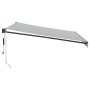 Toldo retráctil aluminio y tela gris antracita y blanco 4x3 m by , Awnings - Ref: Foro24-3216120, Price: 373,71 €, Discount: %