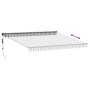Toldo retráctil aluminio y tela gris antracita y blanco 4x3 m by , Awnings - Ref: Foro24-3216120, Price: 373,71 €, Discount: %