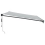 Toldo retráctil aluminio y tela gris antracita y blanco 5x3 m by , Awnings - Ref: Foro24-3216122, Price: 439,53 €, Discount: %