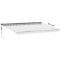 Toldo retráctil aluminio y tela gris antracita y blanco 5x3 m by , Awnings - Ref: Foro24-3216122, Price: 439,53 €, Discount: %