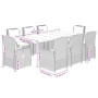 Set comedor de jardín 9 pzas con cojines ratán sintético beige by , Garden sets - Ref: Foro24-3263026, Price: 1,00 €, Discoun...