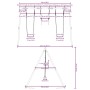 Juego de columpios de exterior con columpios y trapecio de , Columpios y estructuras de juegos - Ref: Foro24-3283599, Precio:...