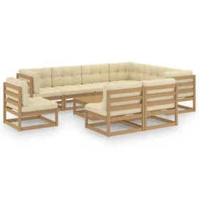 Gartenmöbel-Set 10 Stück honigbraune Kissen aus Kiefernholz von vidaXL, Gartensets - Ref: Foro24-3076842, Preis: 972,92 €, Ra...