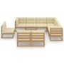 Gartenmöbel-Set 10 Stück honigbraune Kissen aus Kiefernholz von vidaXL, Gartensets - Ref: Foro24-3076842, Preis: 972,82 €, Ra...