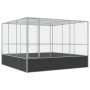 Pajarera de acero color plateado 311x307x212 cm von , Füße und Vogelkäfige - Ref: Foro24-172586, Preis: 568,07 €, Rabatt: %