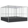 Pajarera de acero color plateado 311x307x212 cm von , Füße und Vogelkäfige - Ref: Foro24-172586, Preis: 568,07 €, Rabatt: %