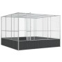 Pajarera de acero color plateado 311x307x212 cm von , Füße und Vogelkäfige - Ref: Foro24-172586, Preis: 568,07 €, Rabatt: %
