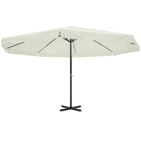 Sombrilla aluminio blanco 500 cm de , Sombrillas - Ref: Foro24-40301, Precio: 244,50 €, Descuento: %