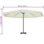 Sombrilla aluminio blanco 500 cm de , Sombrillas - Ref: Foro24-40301, Precio: 244,50 €, Descuento: %
