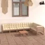 Garden furniture set 8 pcs honey brown pine wood cushions by vidaXL, Garden sets - Ref: Foro24-3076802, Price: 785,24 €, Disc...