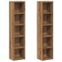 Estanterías de CD 2 uds madera roble artisan 21x16x93,5 cm von , CD- und DVD-Speicher - Ref: Foro24-855839, Preis: 58,08 €, R...