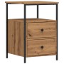 Mesita de noche madera ingeniería roble artisan 34x35,5x50 cm by , Nightstands - Ref: Foro24-857260, Price: 58,24 €, Discount: %