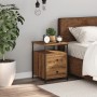 Mesita de noche madera ingeniería roble artisan 34x35,5x50 cm by , Nightstands - Ref: Foro24-857260, Price: 58,24 €, Discount: %
