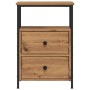 Mesita de noche madera ingeniería roble artisan 34x35,5x50 cm by , Nightstands - Ref: Foro24-857260, Price: 58,24 €, Discount: %