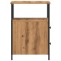 Mesita de noche madera ingeniería roble artisan 34x35,5x50 cm by , Nightstands - Ref: Foro24-857260, Price: 58,24 €, Discount: %