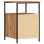 Mesita de noche madera ingeniería roble artisan 34x35,5x50 cm by , Nightstands - Ref: Foro24-857260, Price: 58,24 €, Discount: %