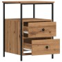 Mesita de noche madera ingeniería roble artisan 34x35,5x50 cm by , Nightstands - Ref: Foro24-857260, Price: 58,24 €, Discount: %
