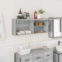 Armario de pared baño madera ingeniería gris sonoma 100x25x40cm by , bathroom vanities - Ref: Foro24-860108, Price: 68,20 €, ...